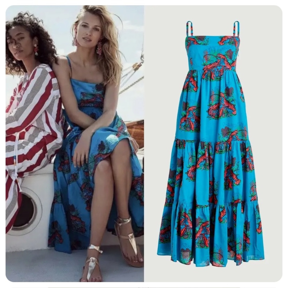 J Crew Ultramarine tiered dress
